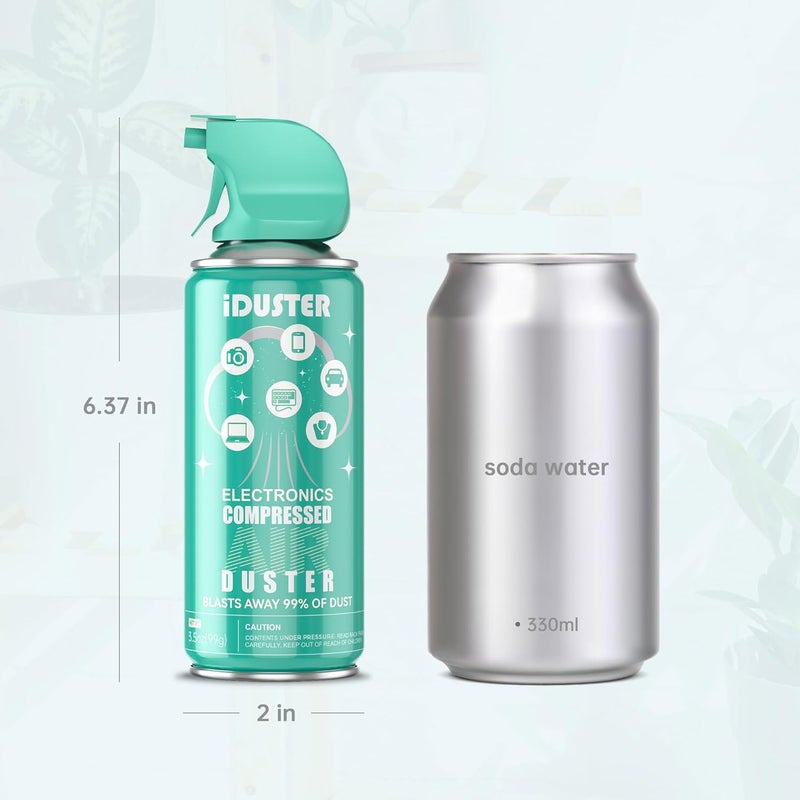 iDuster Canned Air Duster Spray for Computers - 3.5oz Keyboard Cleaner, 2PCS - Image 4